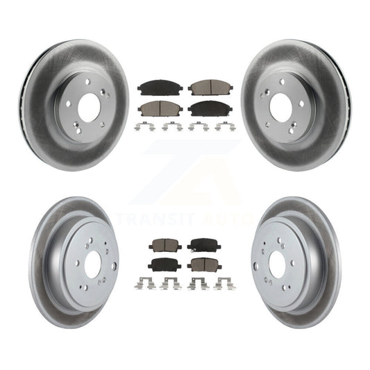 [Avant + Arrière] Kit de disque (revêtu) et plaquette (céramique) de frein pour 2003-2006 Acura MDX KGC-101057