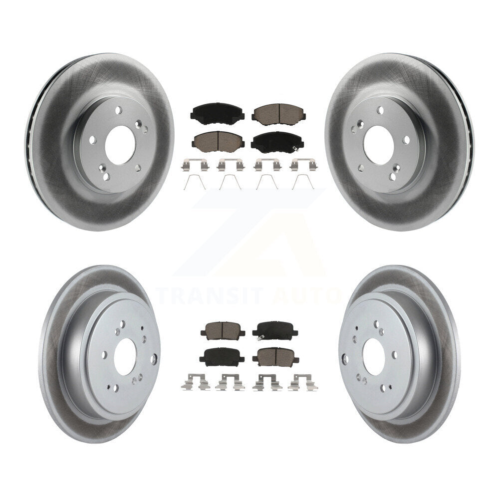 [Avant + Arrière] Kit de disque (revêtu) et plaquette (céramique) de frein pour 2003-2008 Honda Pilot KGC-101058