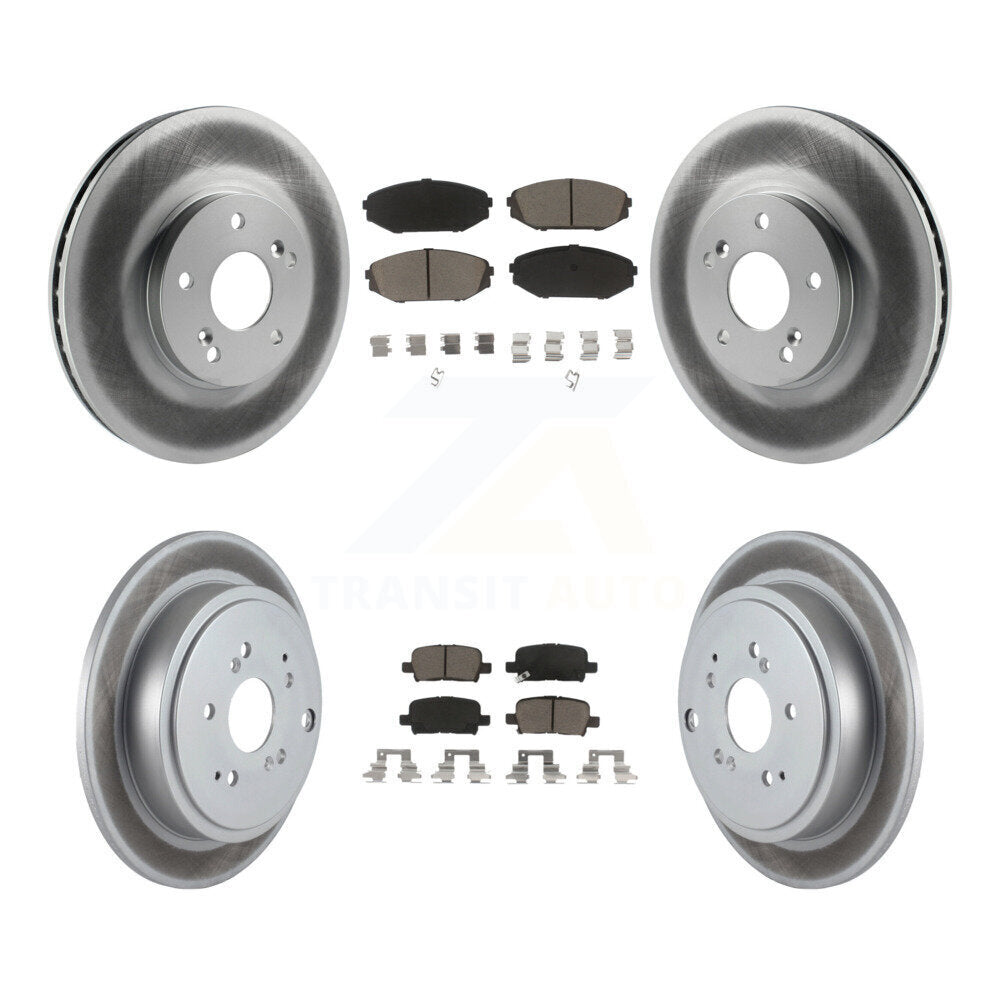 [Avant + Arrière] Kit de disque (revêtu) et plaquette (céramique) de frein pour 2001-2002 Acura MDX KGC-101060