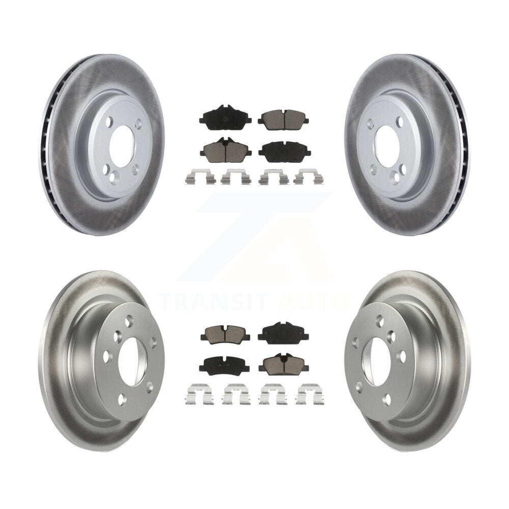 [Avant + Arrière] Kit de disque (revêtu) et plaquette (céramique) de frein pour 2015 Mini Cooper 2.0L 1.5L avec 280mm Diameter Rotor KGC-101065