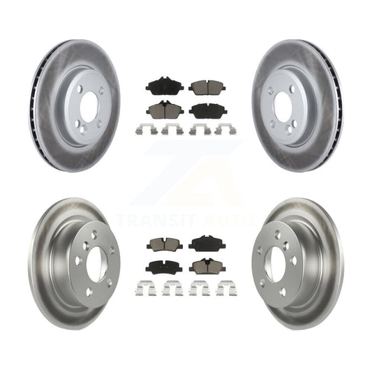 [Avant + Arrière] Kit de disque (revêtu) et plaquette (céramique) de frein pour 2015 Mini Cooper 2.0L 1.5L avec 280mm Diameter Rotor KGC-101065