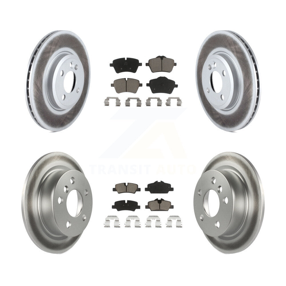 [Avant + Arrière] Kit de disque (revêtu) et plaquette (céramique) de frein pour 2015 Mini Cooper 2.0L 1.5L avec 294mm Diameter Rotor KGC-101066