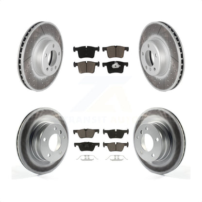 [Avant + Arrière] Kit de disque (revêtu) et plaquette (céramique) de frein pour 2017 BMW 328d avec 340mm Diameter Rotor KGC-101073 par Transit Auto