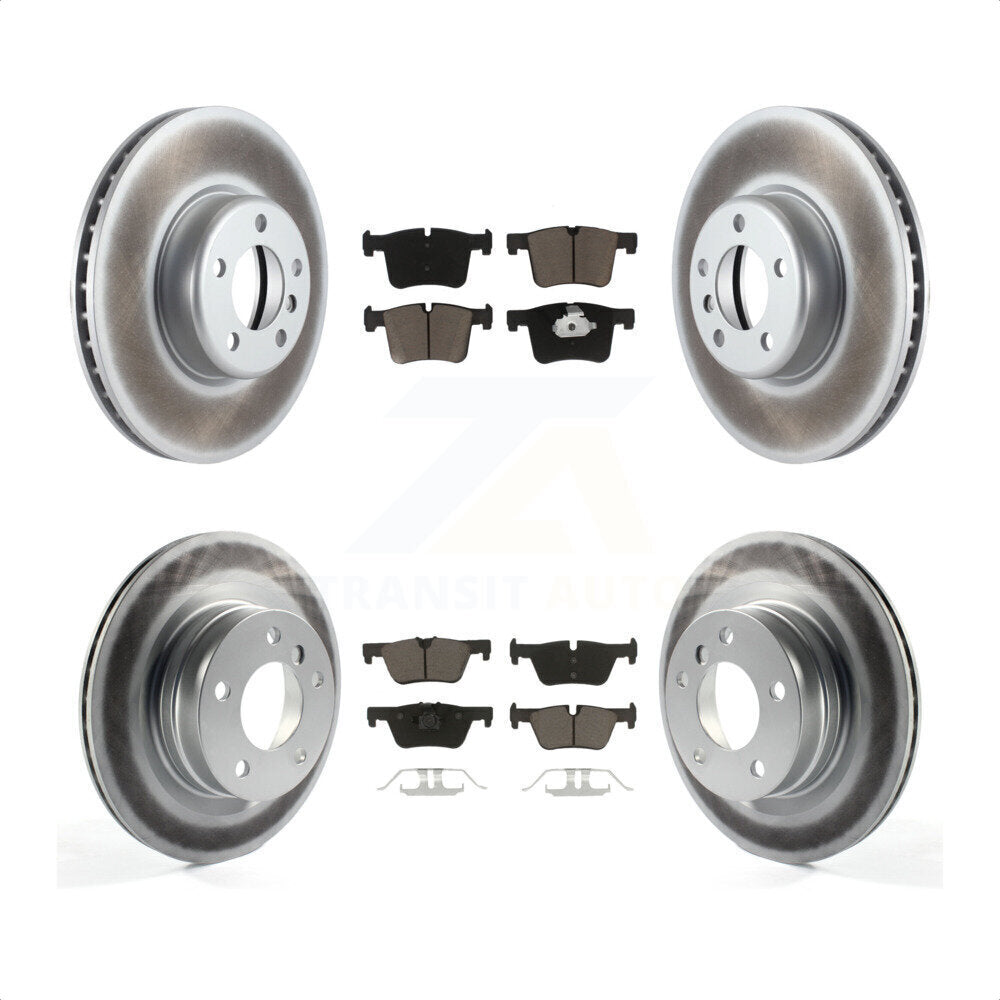 [Avant + Arrière] Kit de disque (revêtu) et plaquette (céramique) de frein pour 2017 BMW 328d avec 340mm Diameter Rotor KGC-101074 par Transit Auto