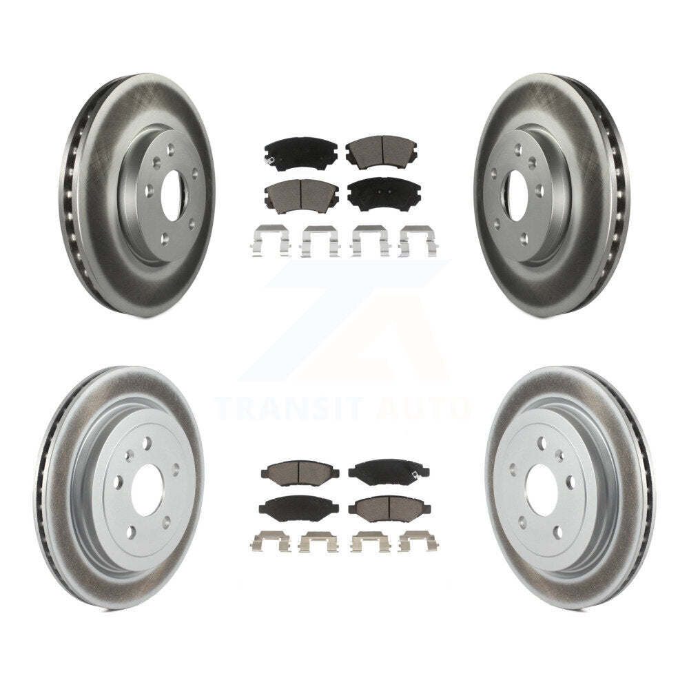 [Avant + Arrière] Kit de disque (revêtu) et plaquette (céramique) de frein pour 2010-2015 Chevrolet Camaro LT LS KGC-101077
