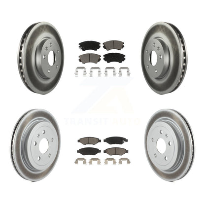 [Avant + Arrière] Kit de disque (revêtu) et plaquette (céramique) de frein pour 2010-2015 Chevrolet Camaro LT LS KGC-101077