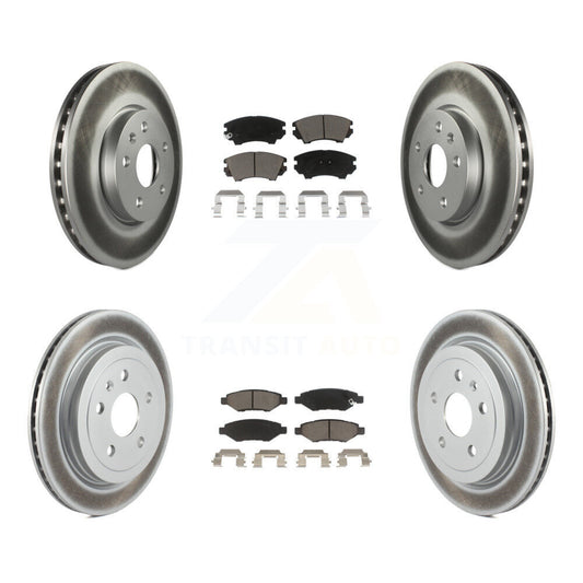 [Avant + Arrière] Kit de disque (revêtu) et plaquette (céramique) de frein pour 2010-2015 Chevrolet Camaro LT LS KGC-101077