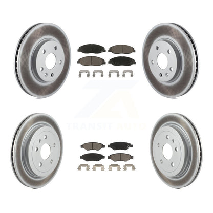 [Avant + Arrière] Kit de disque (revêtu) et plaquette (céramique) de frein pour Cadillac CTS sans Heavy Duty Brakes KGC-101078
