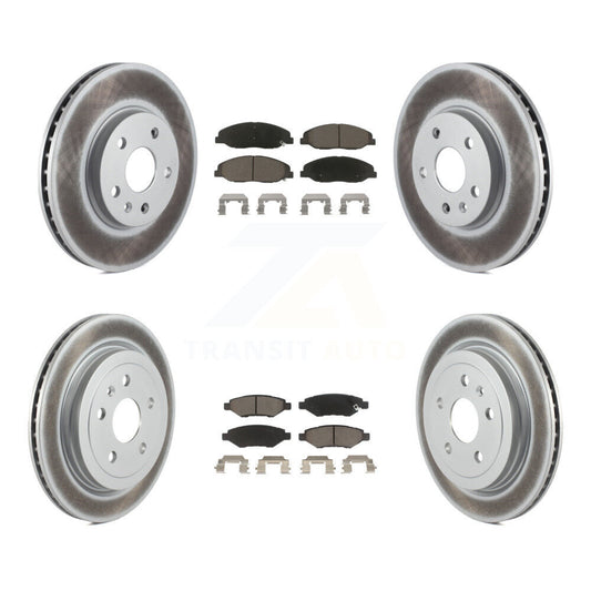 [Avant + Arrière] Kit de disque (revêtu) et plaquette (céramique) de frein pour Cadillac CTS sans Heavy Duty Brakes KGC-101078