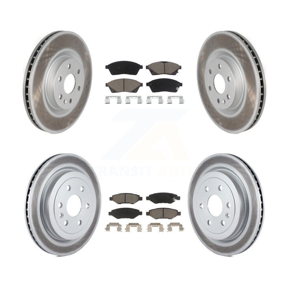 [Avant + Arrière] Kit de disque (revêtu) et plaquette (céramique) de frein pour Cadillac SRX Saab 9-4X KGC-101079