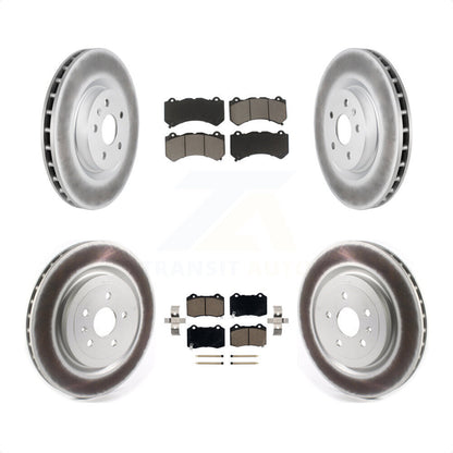 [Avant + Arrière] Kit de disque (revêtu) et plaquette (céramique) de frein pour 2014 Chevrolet Camaro ZL1 KGC-101080 par Transit Auto