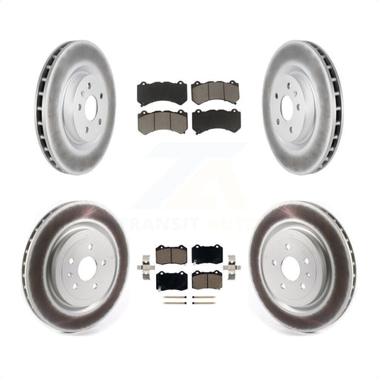 [Avant + Arrière] Kit de disque (revêtu) et plaquette (céramique) de frein pour 2014 Chevrolet Camaro ZL1 KGC-101080 par Transit Auto