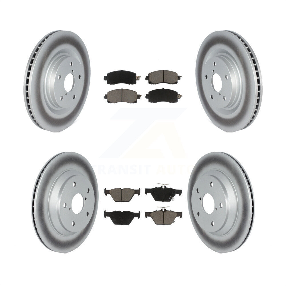 [Avant + Arrière] Kit de disque (revêtu) et plaquette (céramique) de frein pour 2019-2021 Subaru Forester avec 316mm Diameter Rotor KGC-101085 par Transit Auto
