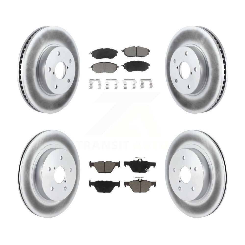 [Avant + Arrière] Kit de disque (revêtu) et plaquette (céramique) de frein pour 2015 Subaru Legacy 2.5L KGC-101086