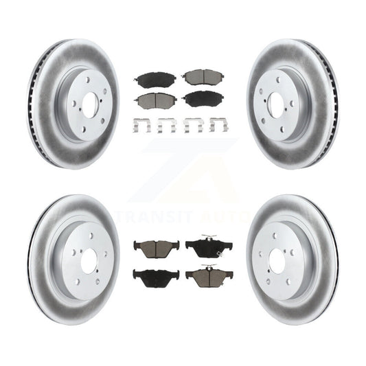 [Avant + Arrière] Kit de disque (revêtu) et plaquette (céramique) de frein pour 2015 Subaru Legacy 2.5L KGC-101086
