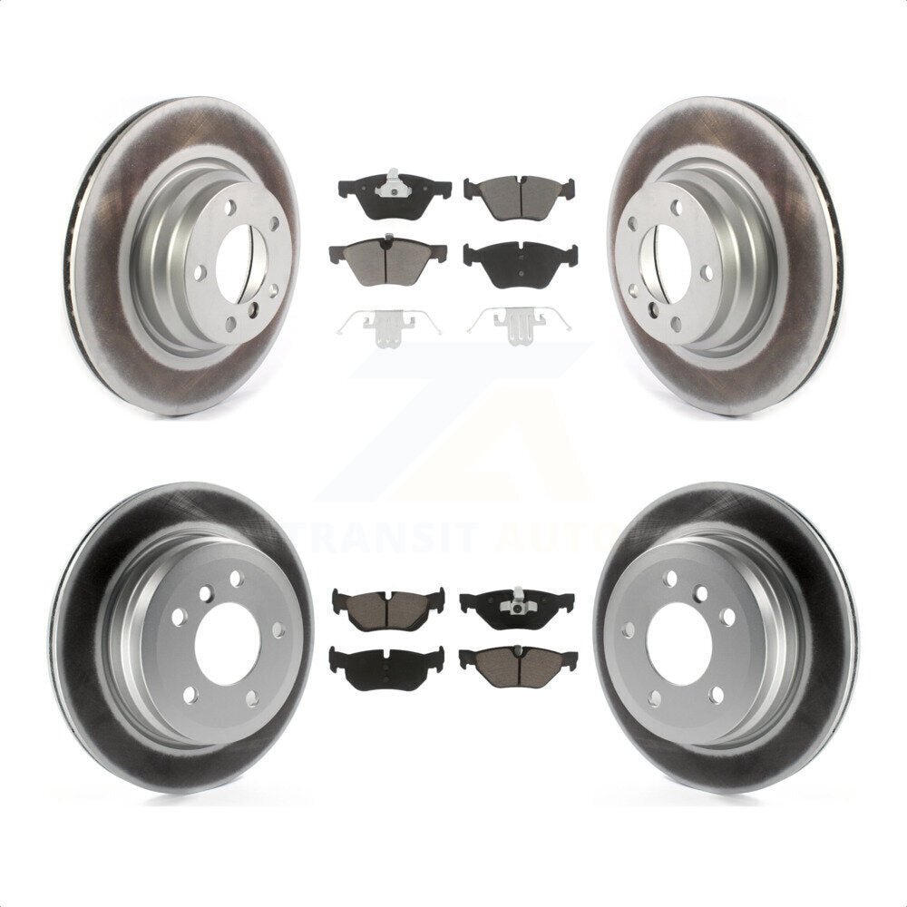 [Avant + Arrière] Kit de disque (revêtu) et plaquette (céramique) de frein pour 2012 BMW X1 xDrive28i avec 300mm Diameter Rotor KGC-101088 par Transit Auto