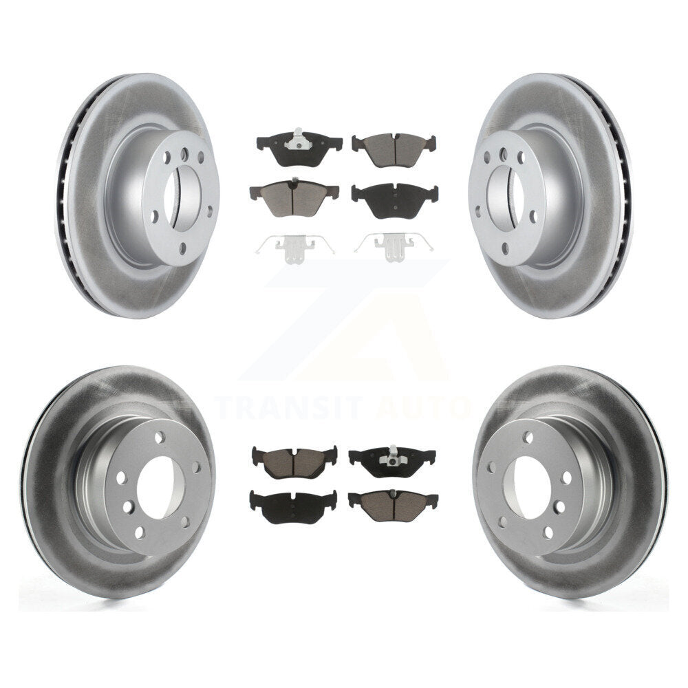 [Avant + Arrière] Kit de disque (revêtu) et plaquette (céramique) de frein pour 2008-2013 BMW 128i KGC-101089
