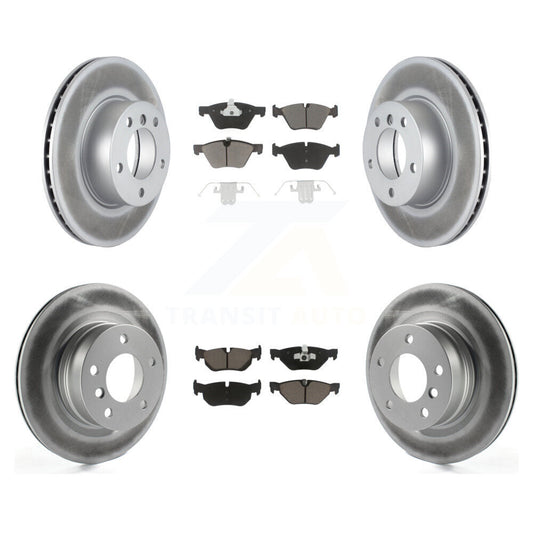 [Avant + Arrière] Kit de disque (revêtu) et plaquette (céramique) de frein pour 2008-2013 BMW 128i KGC-101089