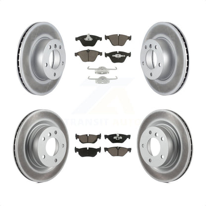 [Avant + Arrière] Kit de disque (revêtu) et plaquette (céramique) de frein pour 2007 BMW 323i avec 312mm Diameter Rotor KGC-101092 par Transit Auto