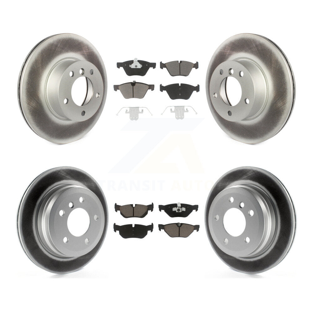 [Avant + Arrière] Kit de disque (revêtu) et plaquette (céramique) de frein pour 2008 BMW 328xi To 08 07 KGC-101093