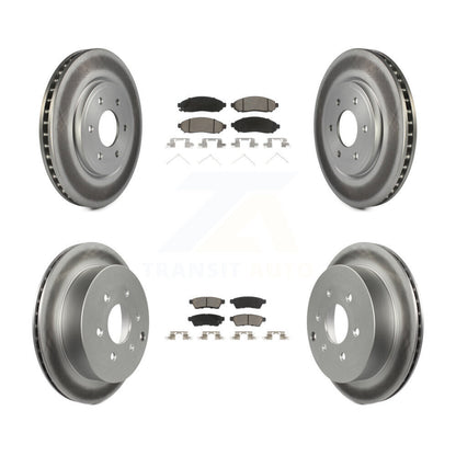 [Avant + Arrière] Kit de disque (revêtu) et plaquette (céramique) de frein pour Nissan Frontier Xterra Suzuki Equator KGC-101094