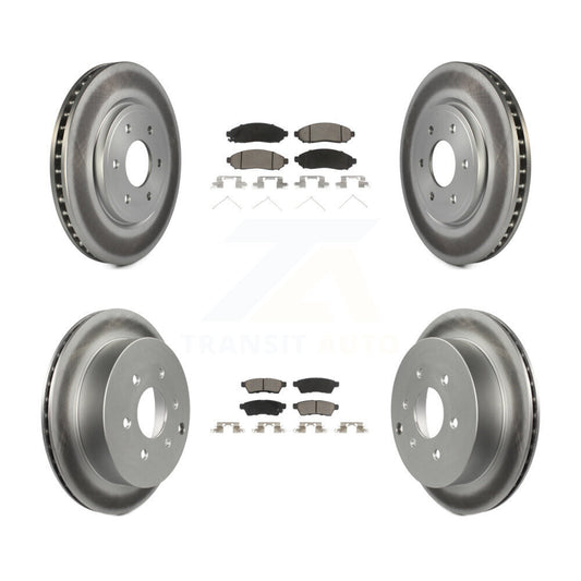 [Avant + Arrière] Kit de disque (revêtu) et plaquette (céramique) de frein pour Nissan Frontier Xterra Suzuki Equator KGC-101094