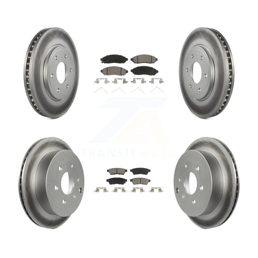 [Avant + Arrière] Kit de disque (revêtu) et plaquette (céramique) de frein pour Nissan Frontier Suzuki Equator 2.5L KGC-101095