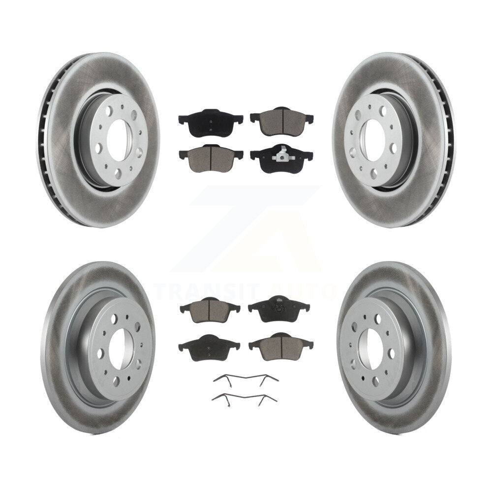 [Avant + Arrière] Kit de disque (revêtu) et plaquette (céramique) de frein pour Volvo S60 V70 XC70 S80 KGC-101099
