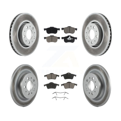 [Avant + Arrière] Kit de disque (revêtu) et plaquette (céramique) de frein pour Volvo S60 V70 XC70 S80 KGC-101099