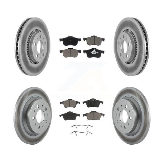 [Avant + Arrière] Kit de disque (revêtu) et plaquette (céramique) de frein pour Volvo S60 V70 XC70 S80 KGC-101100