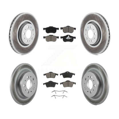 [Avant + Arrière] Kit de disque (revêtu) et plaquette (céramique) de frein pour 2008 Volvo S60 avec 316mm Diameter Rotor KGC-101101