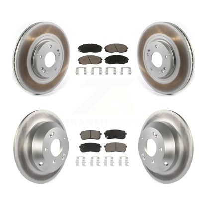 [Avant + Arrière] Kit de disque (revêtu) et plaquette (céramique) de frein pour 2015-2020 Kia Sedona KGC-101104