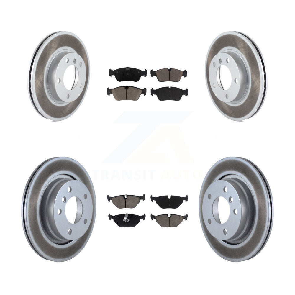 [Avant + Arrière] Kit de disque (revêtu) et plaquette (céramique) de frein pour 1998 BMW 328i 328is avec 294mm Diameter Rotor KGC-101106