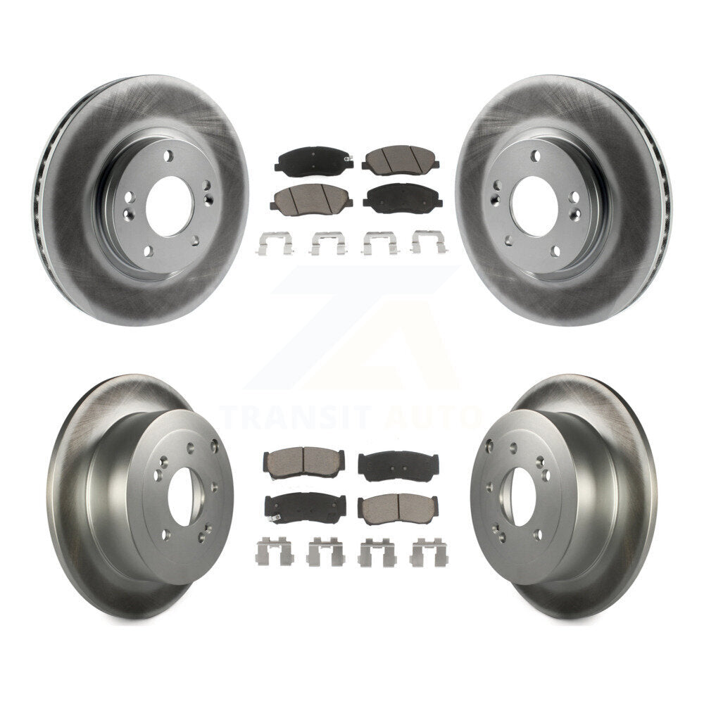 [Avant + Arrière] Kit de disque (revêtu) et plaquette (céramique) de frein pour 2007-2009 Hyundai Santa Fe KGC-101107