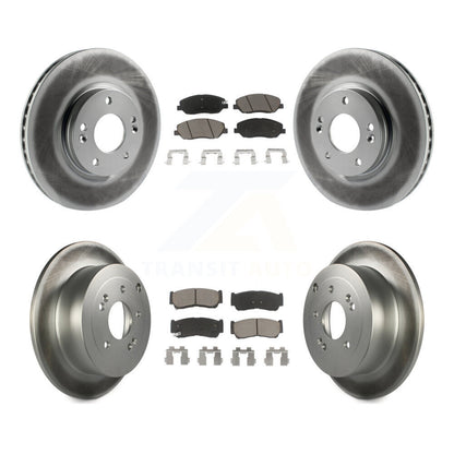 [Avant + Arrière] Kit de disque (revêtu) et plaquette (céramique) de frein pour 2007-2009 Hyundai Santa Fe KGC-101107