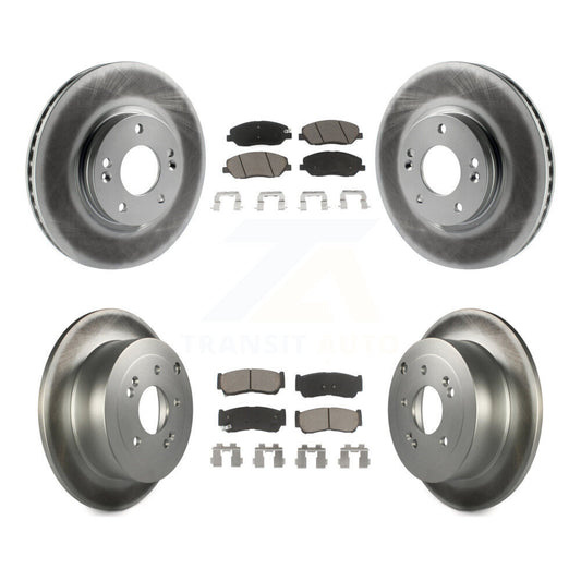 [Avant + Arrière] Kit de disque (revêtu) et plaquette (céramique) de frein pour 2007-2009 Hyundai Santa Fe KGC-101107