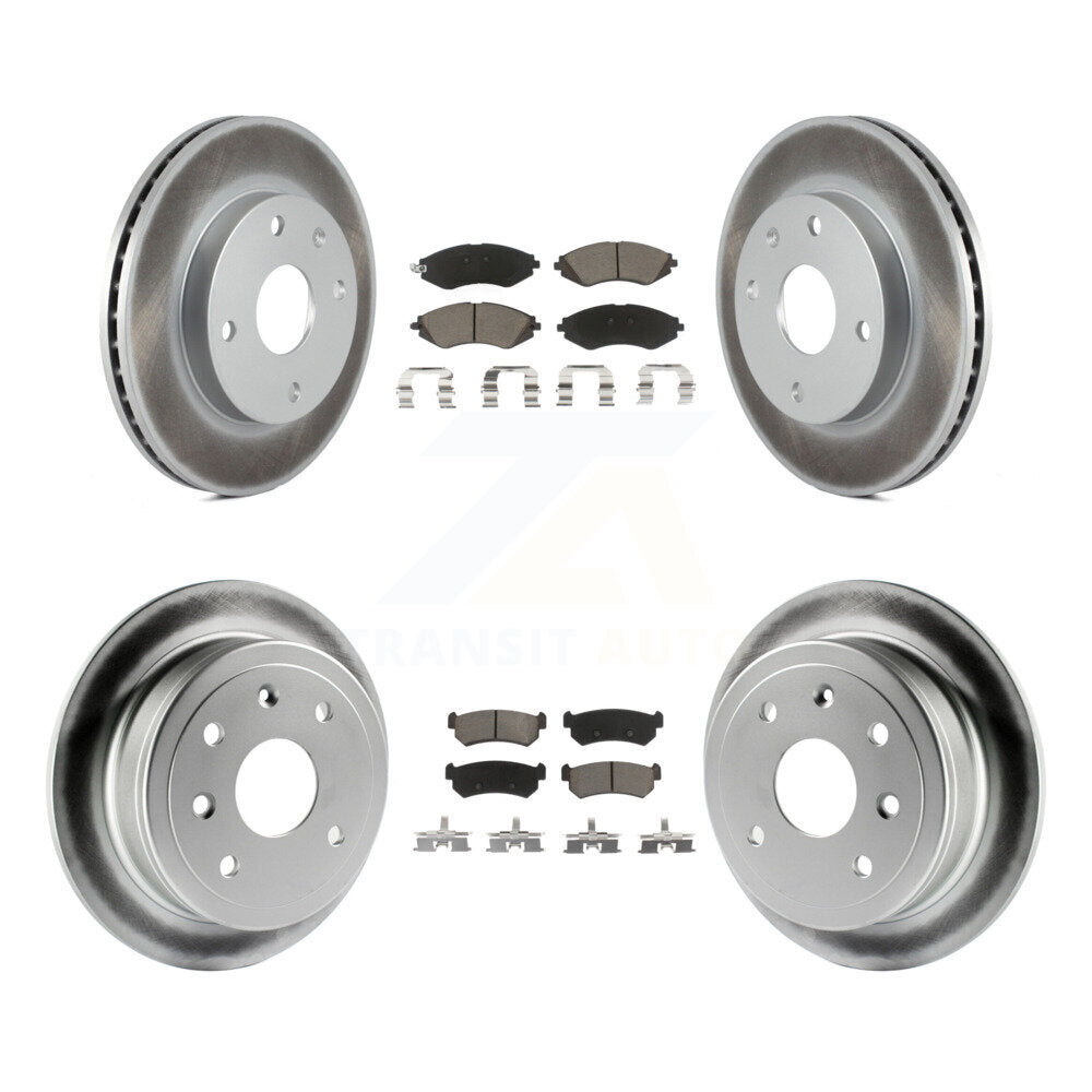 [Avant + Arrière] Kit de disque (revêtu) et plaquette (céramique) de frein pour Suzuki Forenza Reno Chevrolet Optra KGC-101108