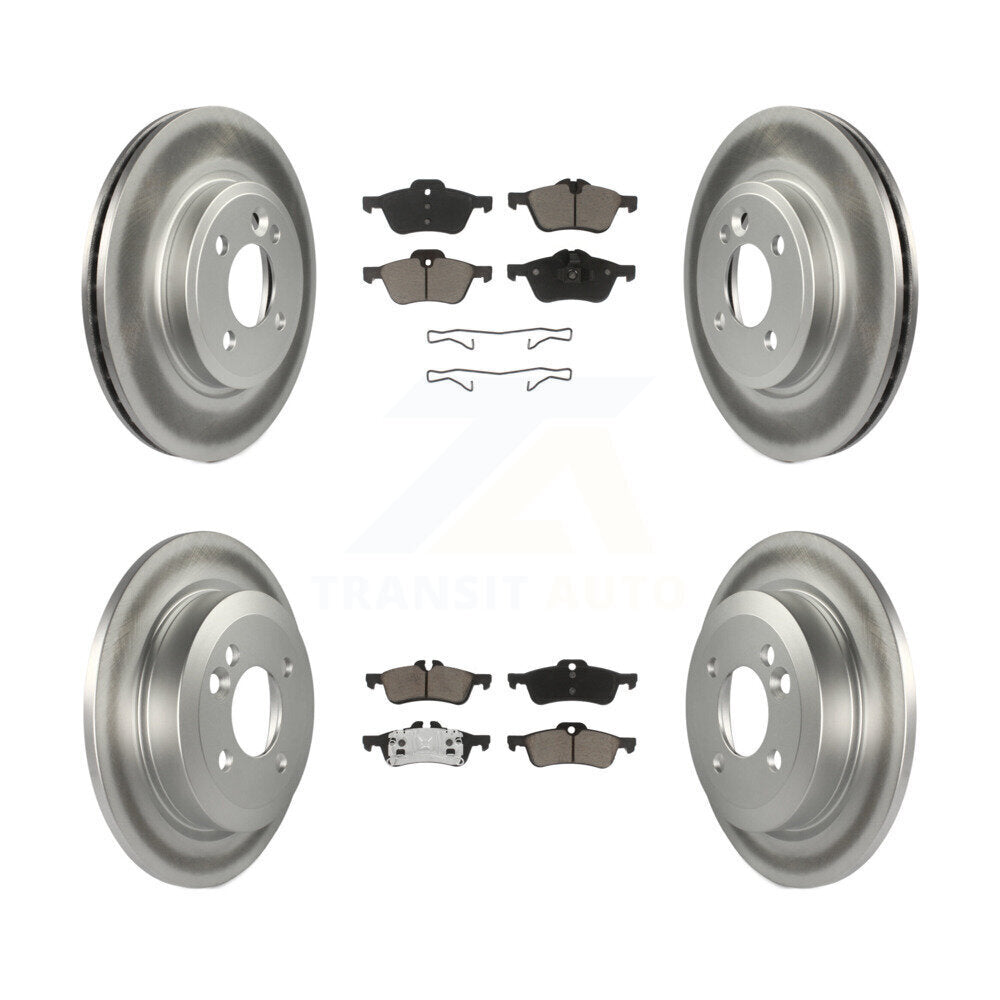 [Avant + Arrière] Kit de disque (revêtu) et plaquette (céramique) de frein pour 2002-2005 Mini Cooper avec 276mm Diameter Rotor KGC-101113