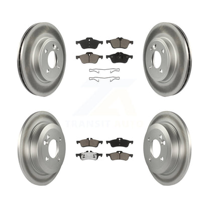 [Avant + Arrière] Kit de disque (revêtu) et plaquette (céramique) de frein pour 2002-2005 Mini Cooper avec 276mm Diameter Rotor KGC-101113