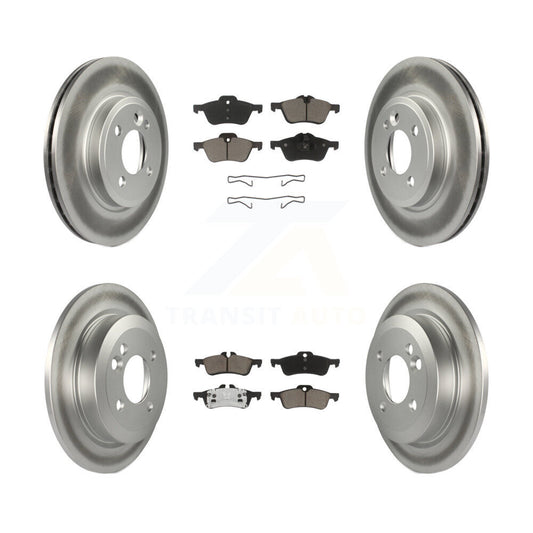 [Avant + Arrière] Kit de disque (revêtu) et plaquette (céramique) de frein pour 2002-2005 Mini Cooper avec 276mm Diameter Rotor KGC-101113