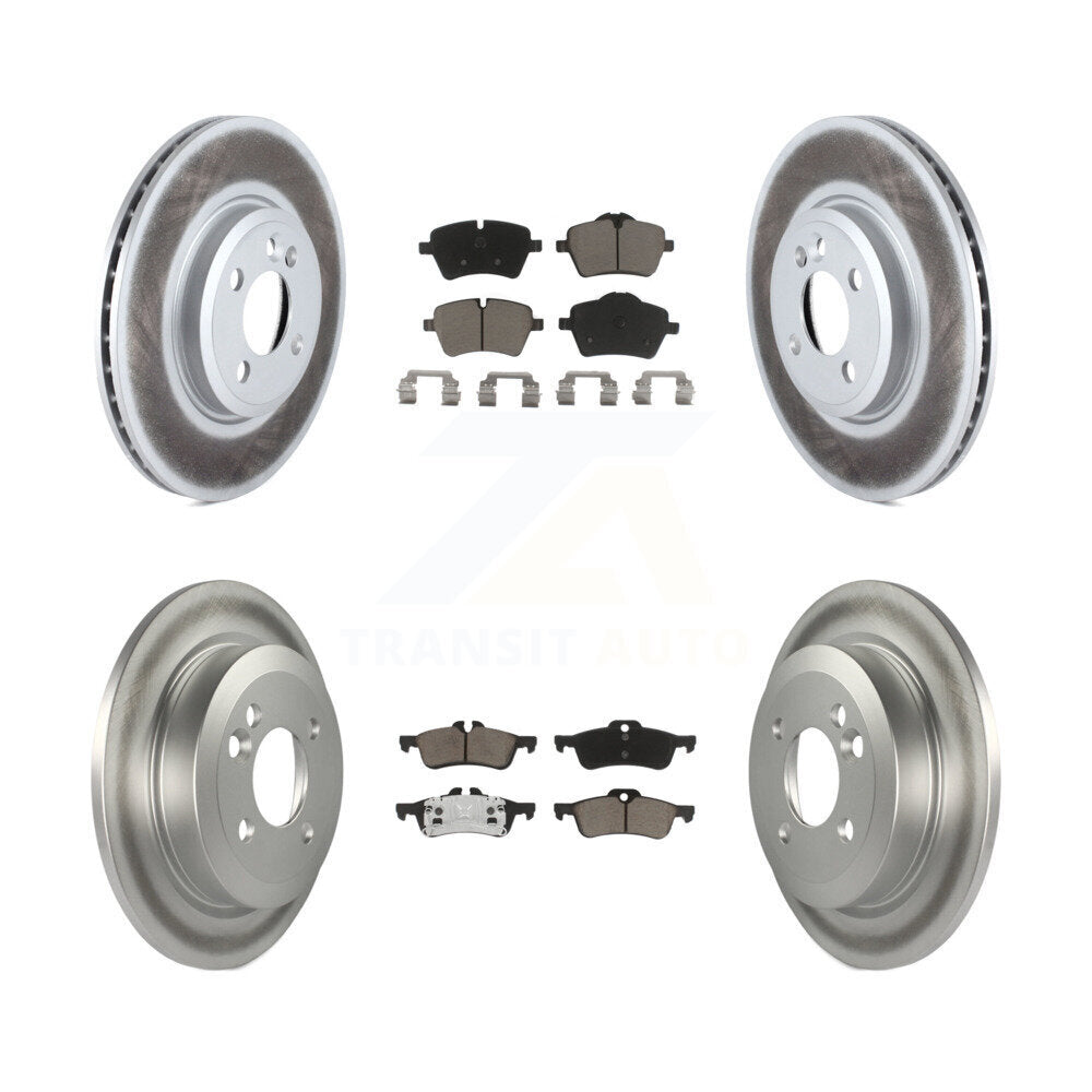[Avant + Arrière] Kit de disque (revêtu) et plaquette (céramique) de frein pour 2002-2005 Mini Cooper avec 294mm Diameter Rotor KGC-101114