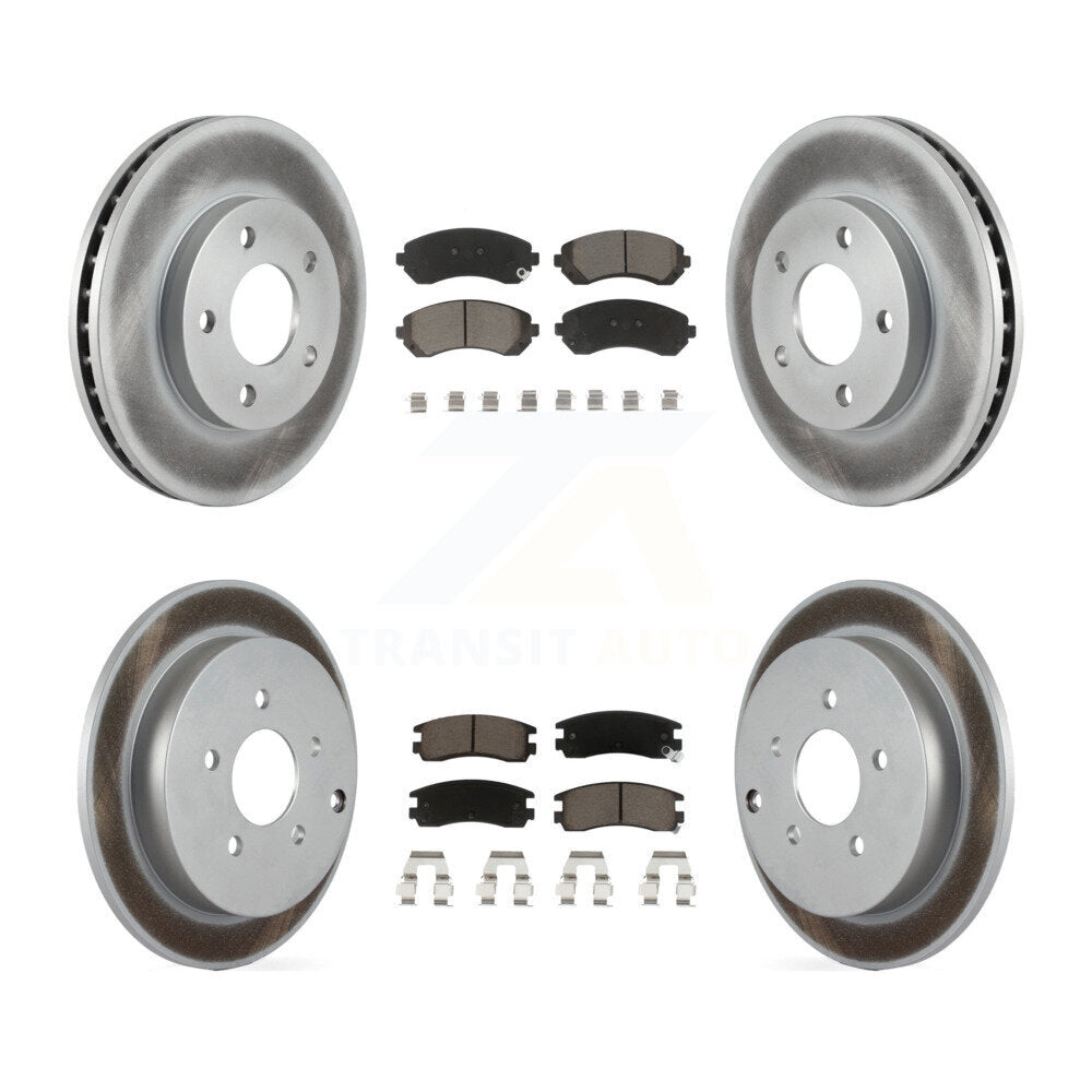 [Avant + Arrière] Kit de disque (revêtu) et plaquette (céramique) de frein pour Buick Rendezvous Pontiac Aztek KGC-101121