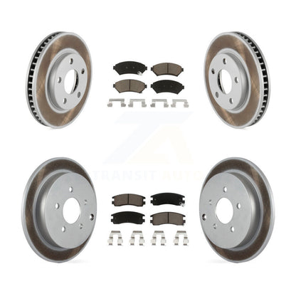 [Avant + Arrière] Kit de disque (revêtu) et plaquette (céramique) de frein pour 2002-2004 Pontiac Montana FWD avec rear brakes KGC-101122