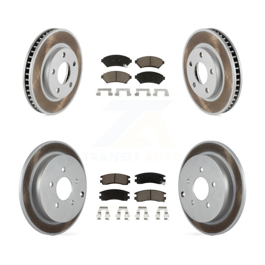 [Avant + Arrière] Kit de disque (revêtu) et plaquette (céramique) de frein pour 2002-2004 Pontiac Montana FWD avec rear brakes KGC-101122