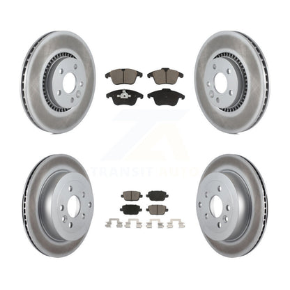 [Avant + Arrière] Kit de disque (revêtu) et plaquette (céramique) de frein pour 2008-2011 Land Rover LR2 KGC-101123