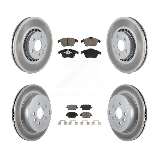[Avant + Arrière] Kit de disque (revêtu) et plaquette (céramique) de frein pour 2008-2011 Land Rover LR2 KGC-101123