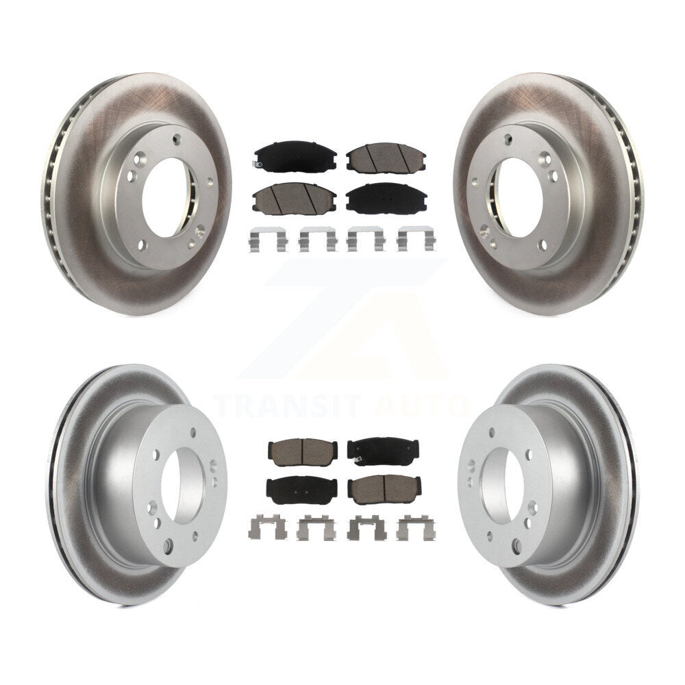 [Avant + Arrière] Kit de disque (revêtu) et plaquette (céramique) de frein pour 2003-2006 Kia Sorento KGC-101124
