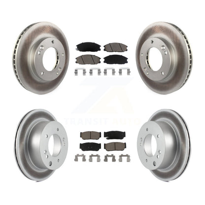[Avant + Arrière] Kit de disque (revêtu) et plaquette (céramique) de frein pour 2003-2006 Kia Sorento KGC-101124