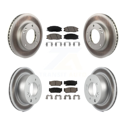 [Avant + Arrière] Kit de disque (revêtu) et plaquette (céramique) de frein pour 2003-2006 Kia Sorento KGC-101124