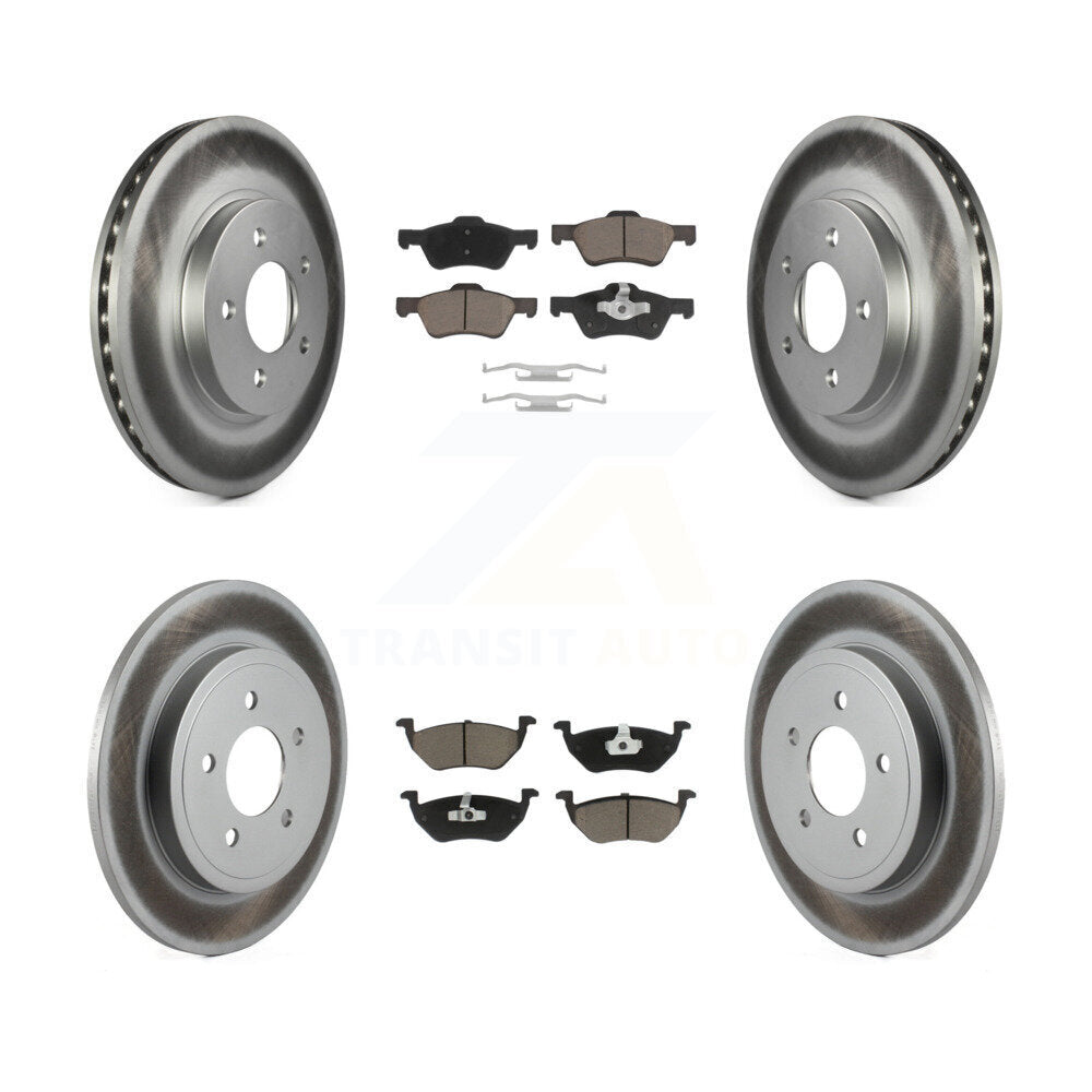[Avant + Arrière] Kit de disque (revêtu) et plaquette (céramique) de frein pour Ford Escape Mercury Mariner Mazda Tribute KGC-101125